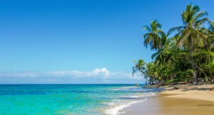 Beach caribbean of Costa Rica close to Puerto Viejo